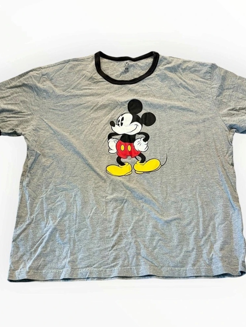 Disney Store Mickey Mouse Gray Ringer Tee XXL
